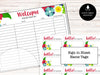 Spring Floral Bunco Score Cards with Welcome Sign, Invitations, Numbered Table Cards - Before The Party