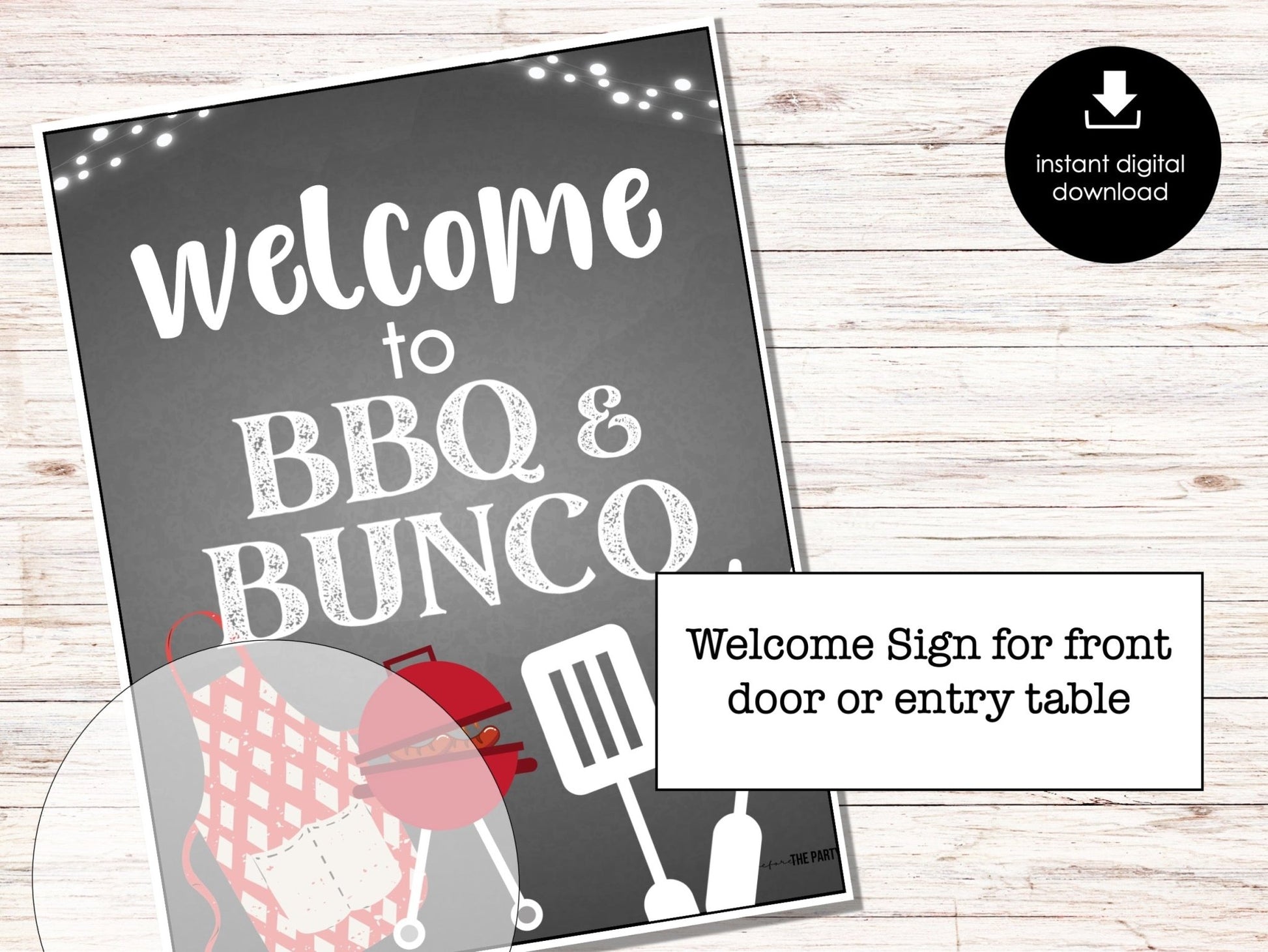 Summer Barbecue Bunco Score Cards - Outdoor BBQ Theme BUNKO Party Printables - Before The Party