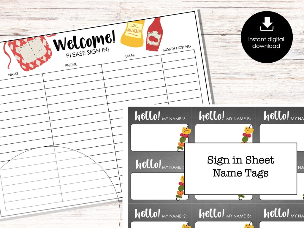 Summer Barbecue Bunco Score Cards - Outdoor BBQ Theme BUNKO Party Printables - Before The Party