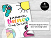 Summer Bunco Score Cards, Beach Bunco Invitation, July Summer Bunco Night - Before The Party