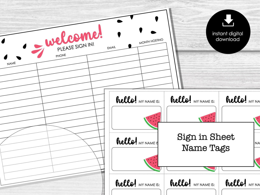 Summer Watermelon Bunco Score Cards, Bunco Score Sheets, July Summer Bunco Night - Before The Party