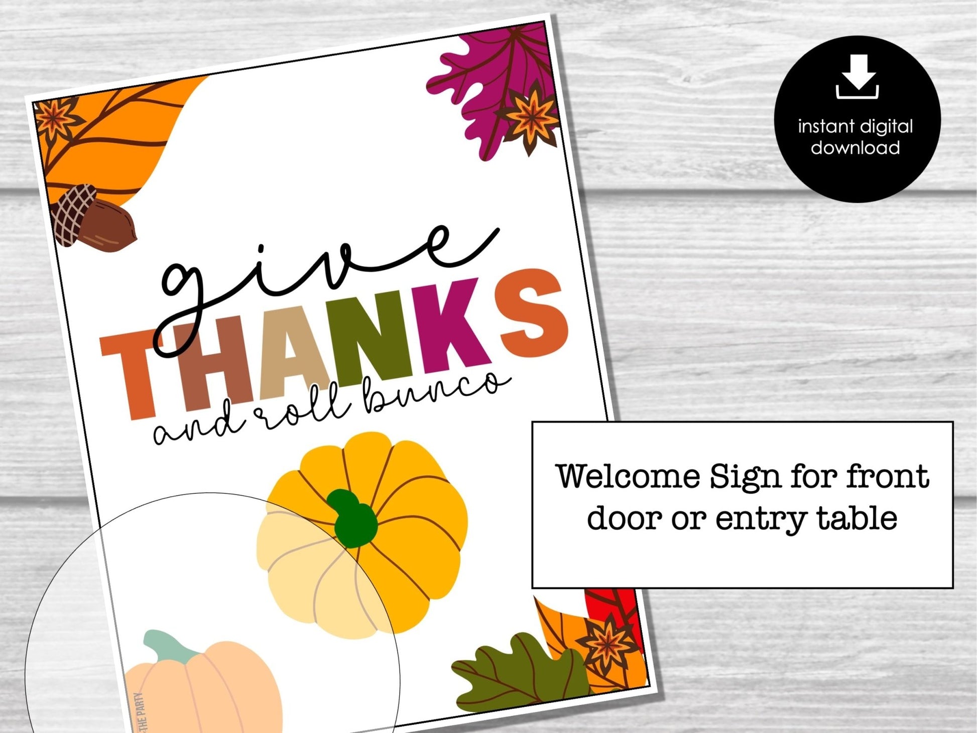 Thanksgiving Printable Bunco Score Cards, November Bunco Score Sheets, FALL Bunco, Friendsgiving Bunco
