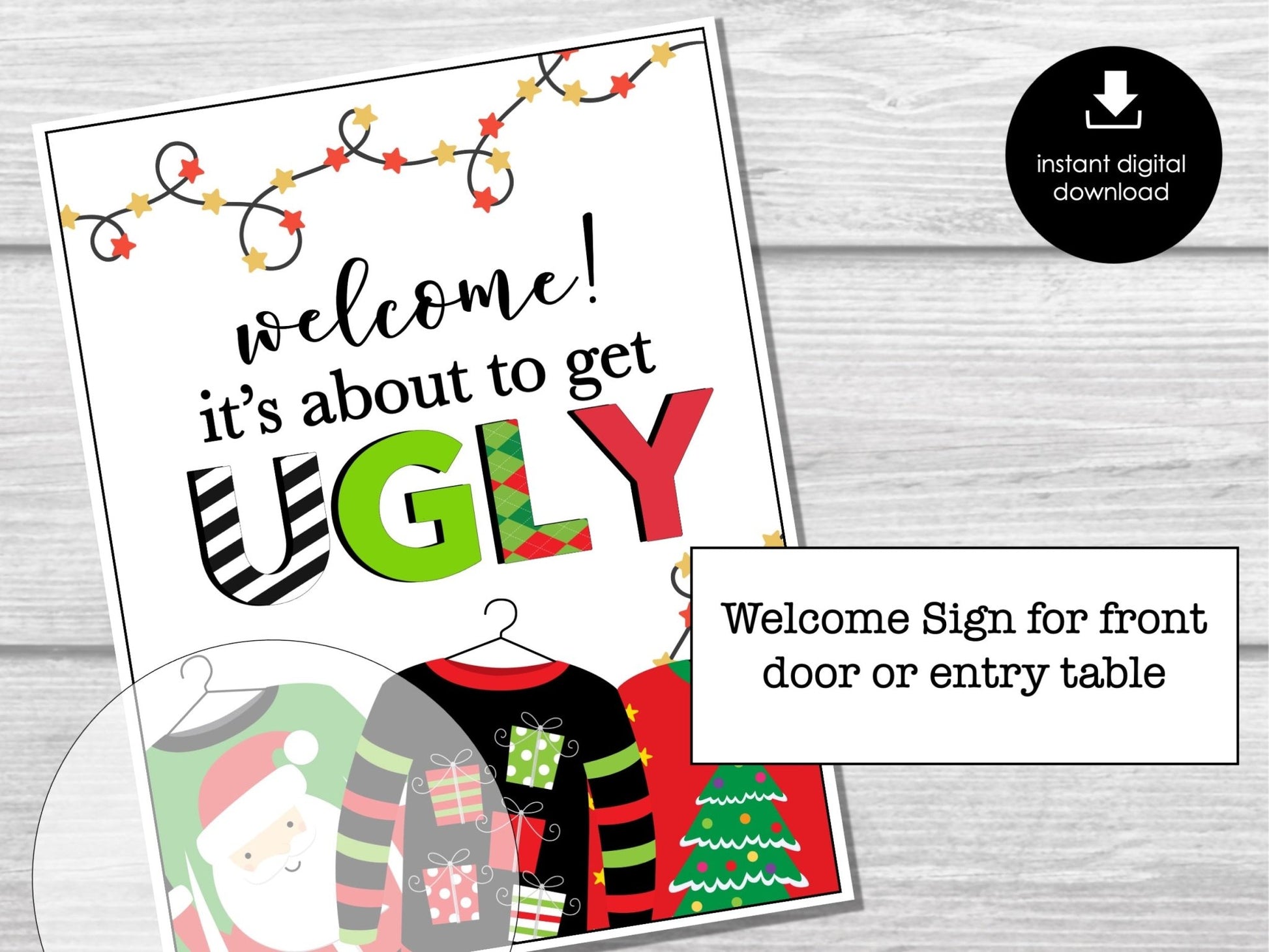 Ugly Sweater Christmas Bunco Score Sheets, December Bunco Game, Christmas Bunco Invitation, F - Before The Party