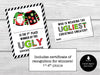 Ugly Sweater Voting Ballots, Ugliest Sweater Vote Cards, Fun Christmas Ugly Sweater Party Printables, Office Party, Certificate and Ballot - Before The Party