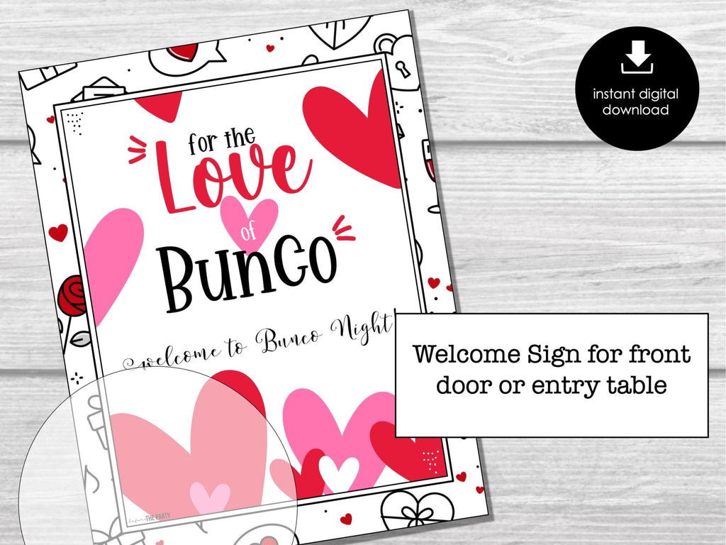 Valentine's Day Bunco Score Cards, February Bunco Score Sheets, Heart Bunco Invitation, Love Bunco Party Kit - Before The Party