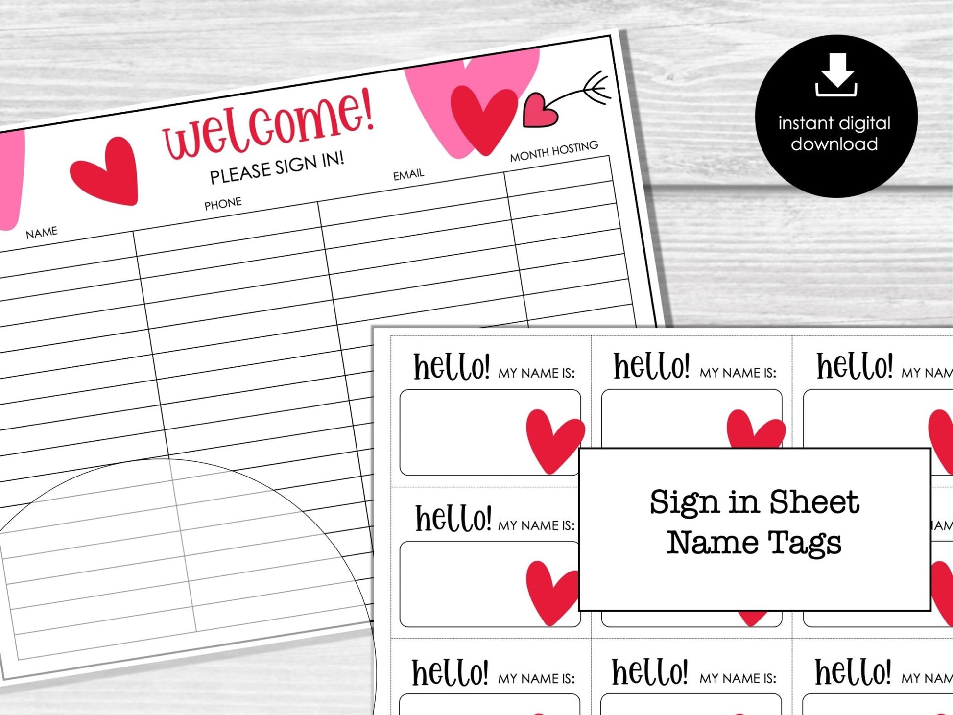 Valentine's Day Bunco Score Cards, February Bunco Score Sheets, Heart Bunco Invitation, Love Bunco Party Kit - Before The Party