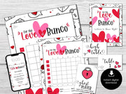 Valentine's Day Bunco Score Cards, February Bunco Score Sheets, Heart Bunco Invitation, Love Bunco Party Kit, Galentine's Bunco Night, BUNKO - Before The Party