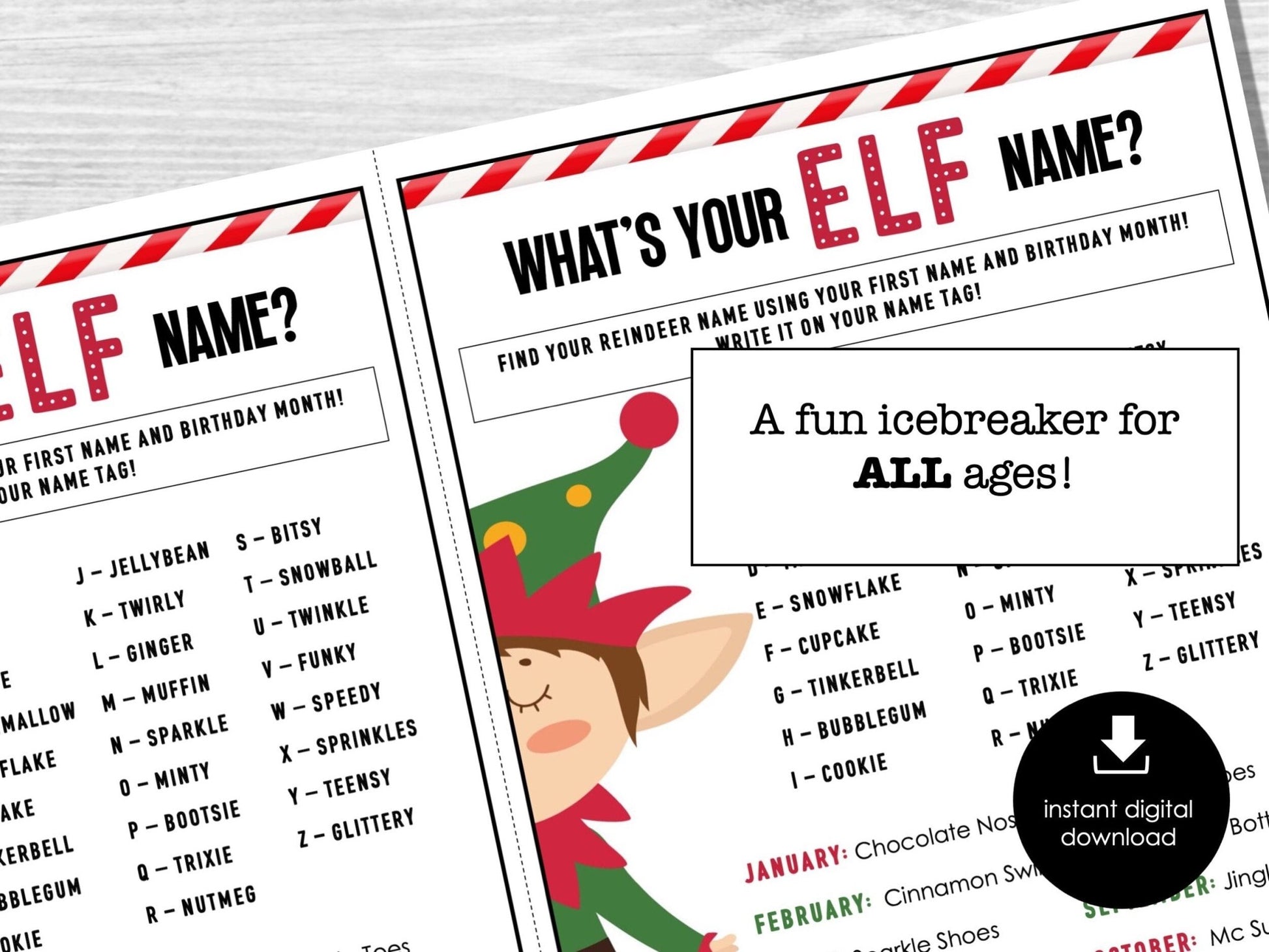 what-s-your-elf-name-christmas-elves-name-game-fun-party-name-tags-before-the-party for Free Printable Elf Name Generator What's Your Elf Name, Christmas Elves Name Game, Fun Party Name Tags, – Before The Party for Free Printable Elf Name Generator