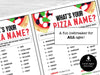 What's Your Pizza Name with Nametags & Sign, Icebreaker for Pizza Party, Birthday Party Activity, Fun Pizza Party Name Game for Kids, Adults - Before The Party