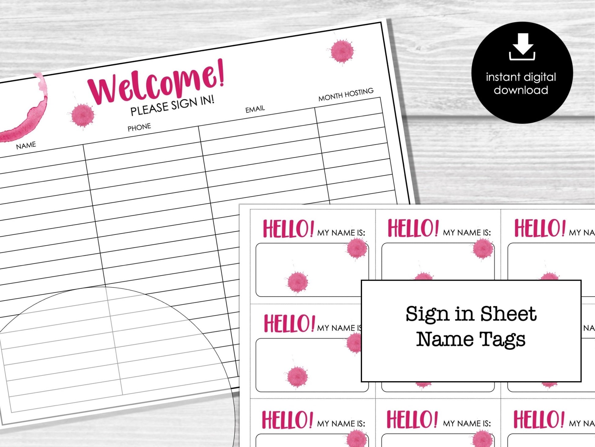 Wine Lovers Bunco Score Sheets, Funny Wine Bunco, Wine tasting Bunco Tally Sheets